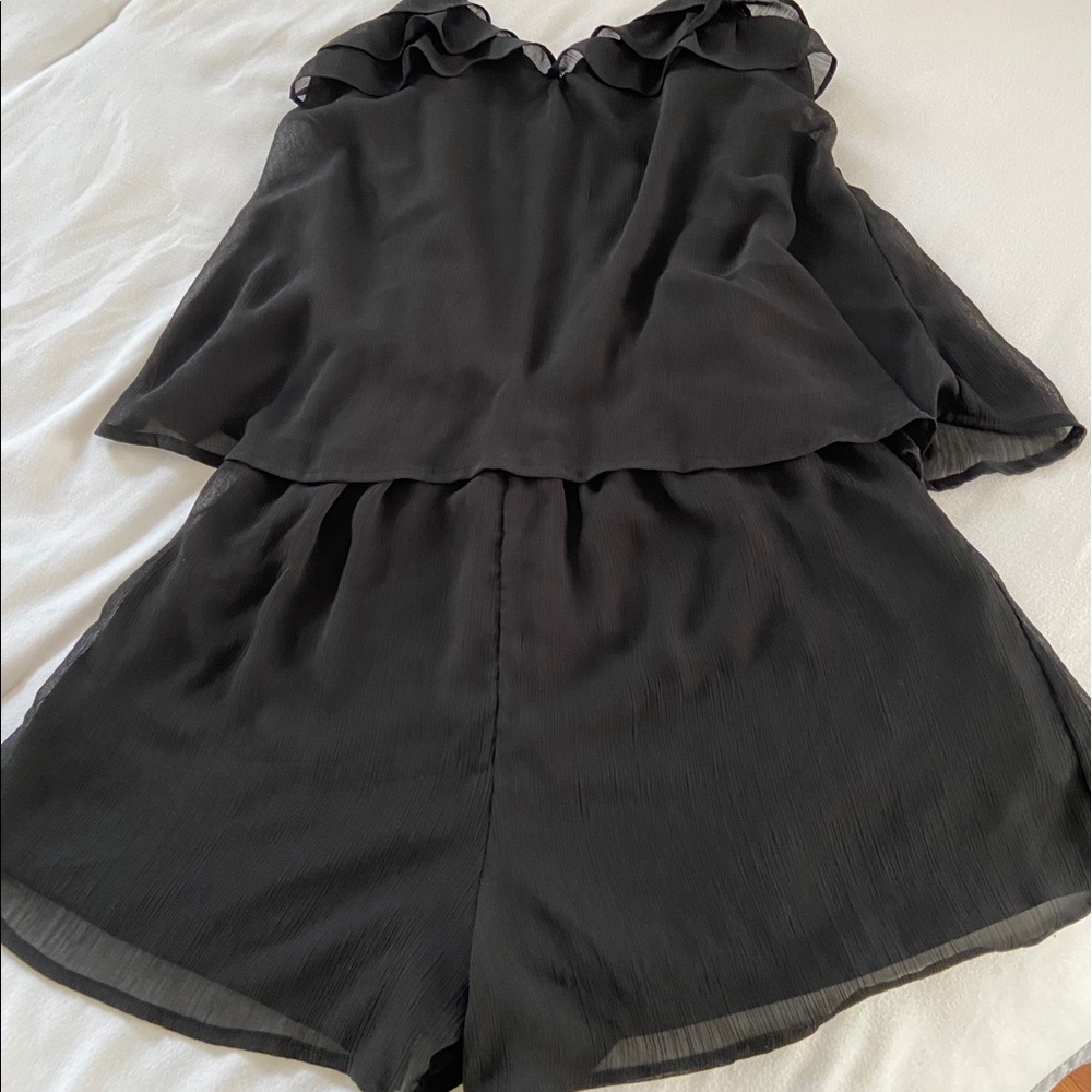 BLACK DRESSY ROMPER - Picture 2 of 3